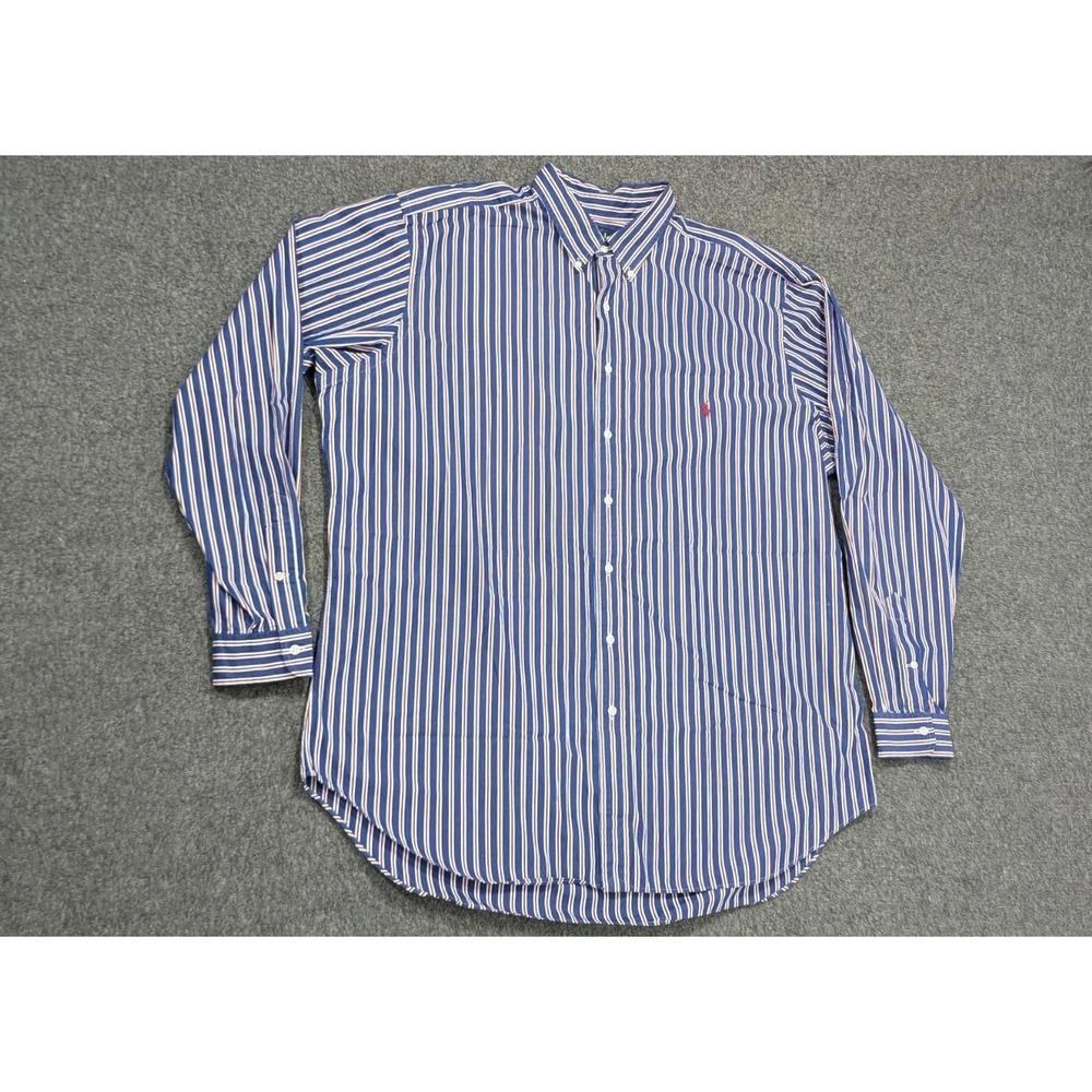 Polo‎ Ralph Lauren Shirt Mens 2XLT Blue Red Stripe Old Money Quiet Luxury